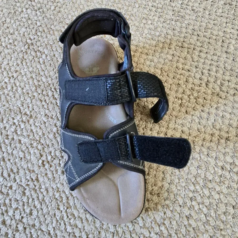 Mens Dockers Newpage Black Slingback Memory Foam Sport River Sandals Size US 8M